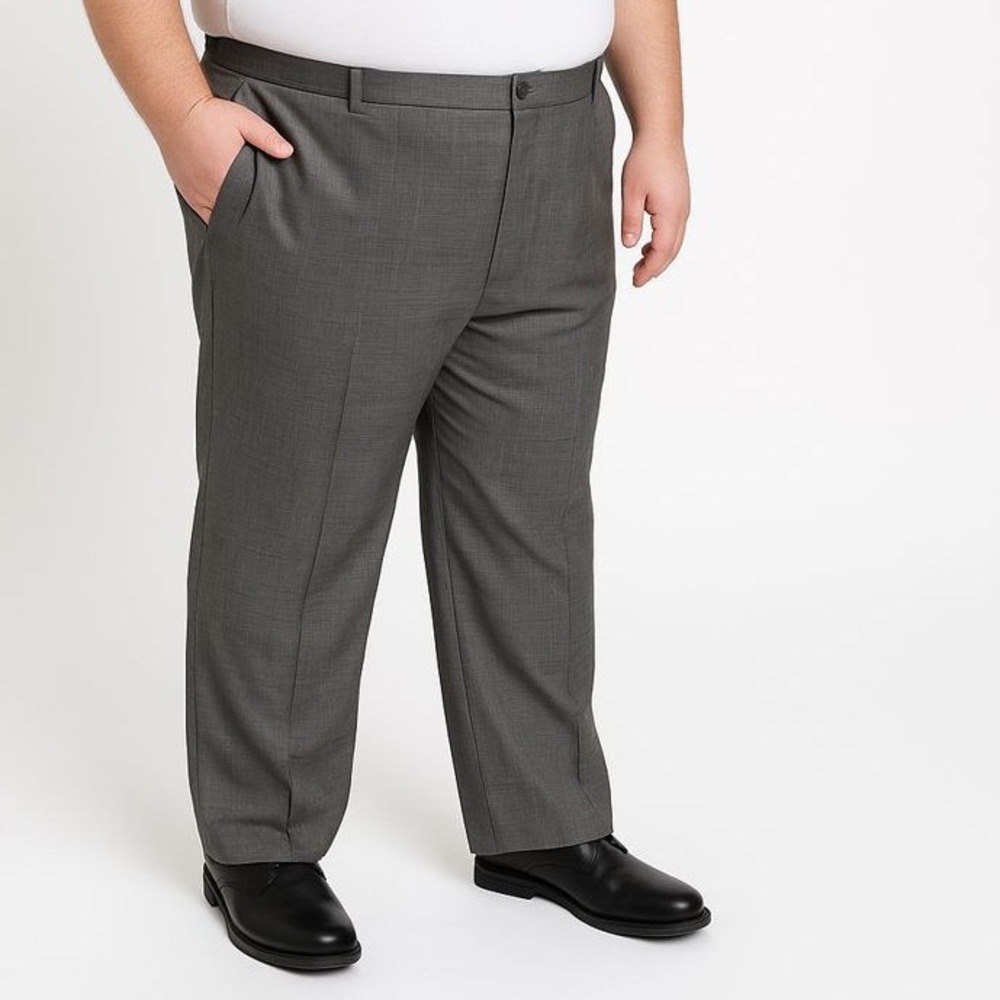 Kenneth Cole New York Mens Dress Pants 38x32 Gray Classic Fit